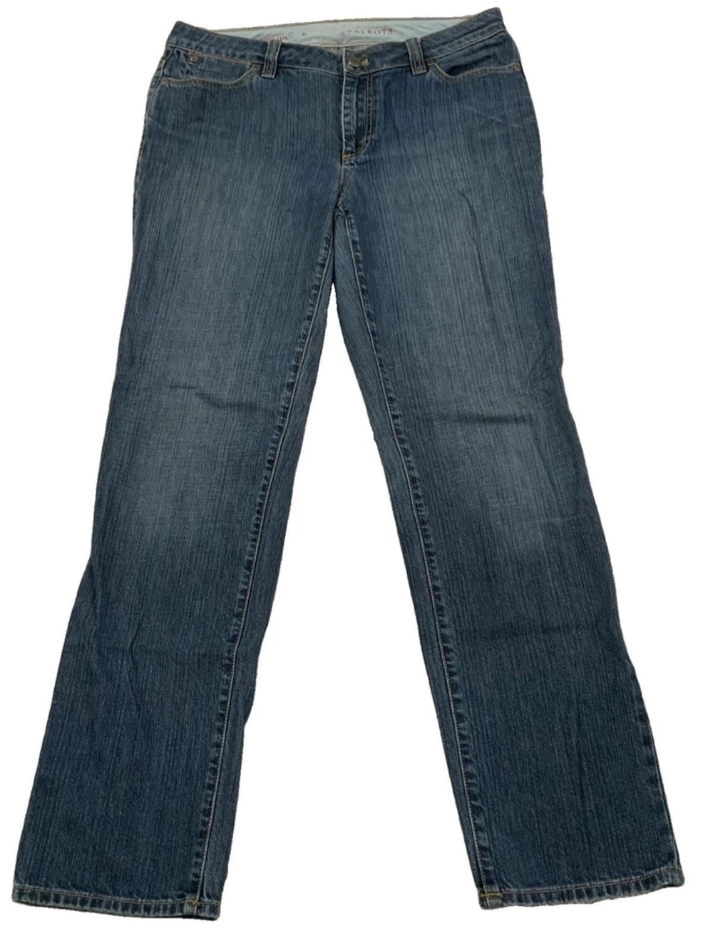 Talbots Womens Size 6 Boyfriend Jeans Straight Leg Mid Rise 100% Cotton 5 Pocket
